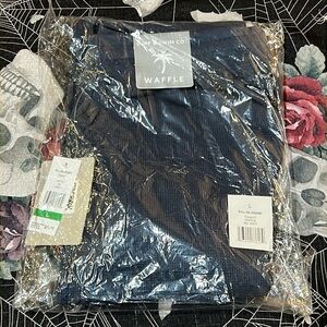 NWT SURF & SWIM CO. NAVY BLUE MENS WAFFLE JOGGERS SZ LARGE